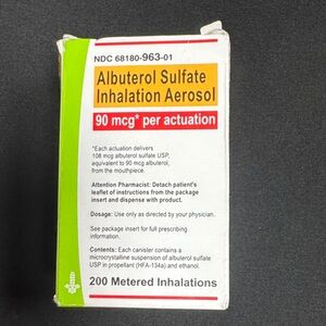 n.d.c. Albuterol Sulfate Inhalation Aerosol Box